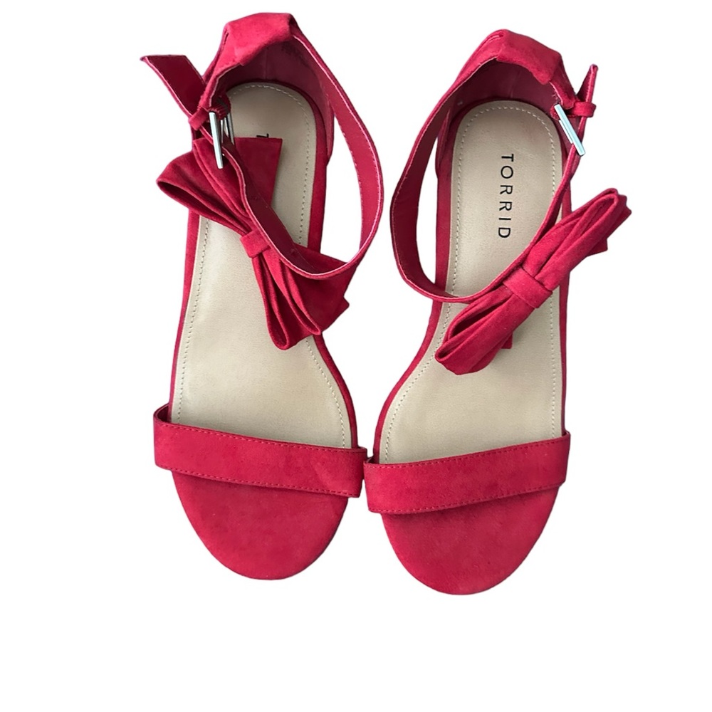 Torrid Red Heels with Bow Detail